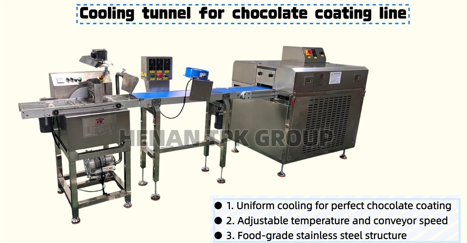 cooling tunnel for chocolate coating line 11 cooling tunnel for chocolate coating line 11